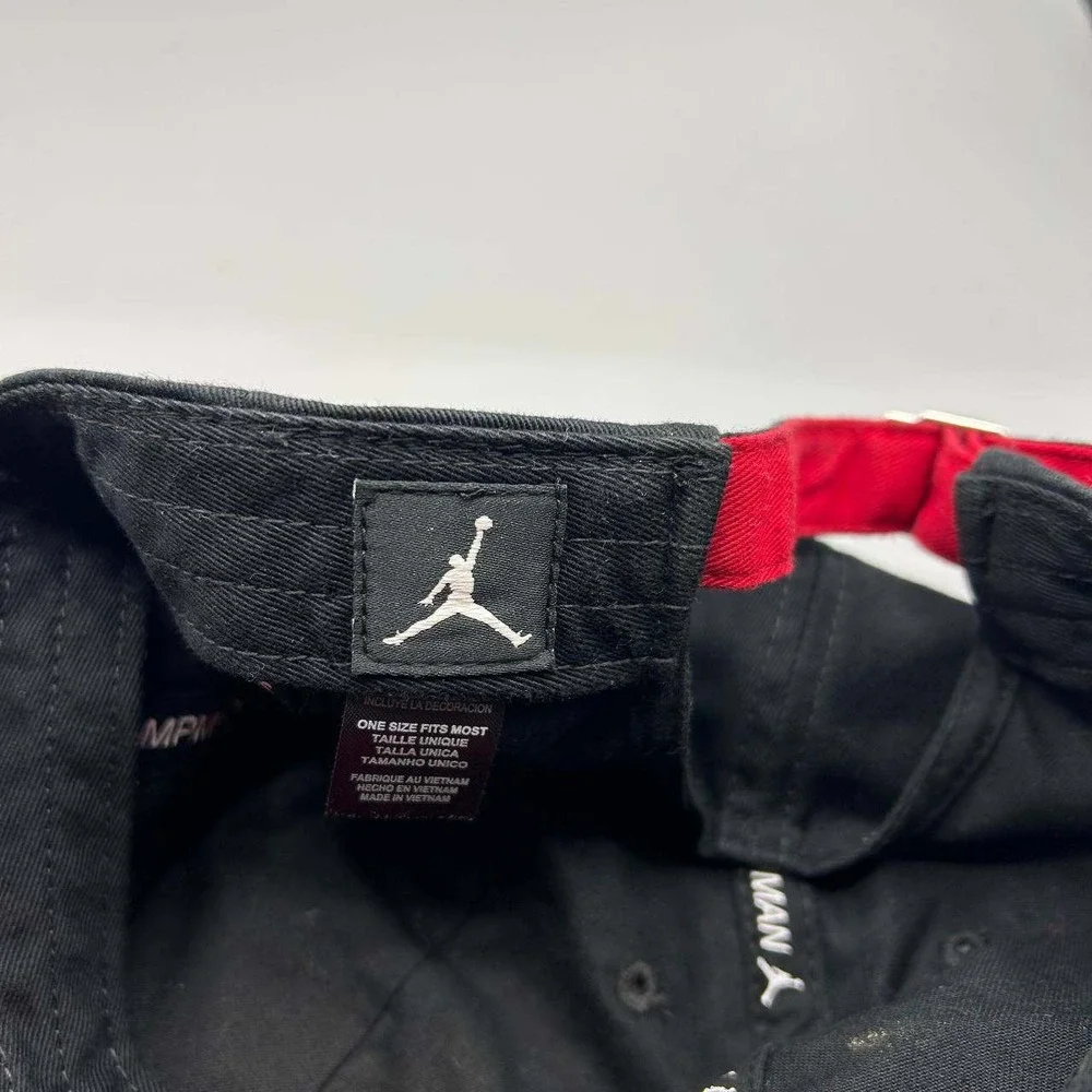 Air Jordan Hat Men Black Red Embroidered Jumpman Strap‎ Back Cap Cotton